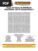 Sopa de Letras de Manejo Racional de Plaguicidas - 2