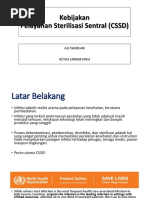 Kebijakan Pelayanan Sterilisasi Sentral (CSSD) : Ali Syamlan