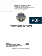 Presupuestos de Ventas