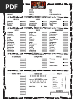 Hunter The Reckoning Bystander Character Sheet