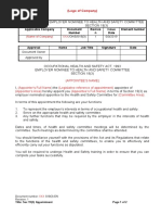 Sec 19 (3) Employer Appointment