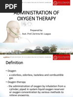 Administration of O2 Therapy