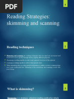 Reading Strategies: Skimming and Scanning