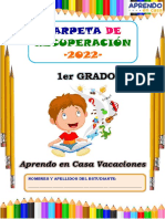 1° PRIMER GRADO - Carpeta de Recuperación