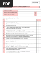 Ficha de Entrevista A Padres de Familia Word