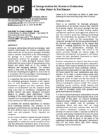 Geological Interpretation For Resource Estimation by John Duke & Pat Hanna