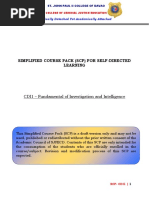 Simplified Course Pack (SCP) For Self-Directed Learning: CDI1 - Fundamental of Investigation and Intelligence