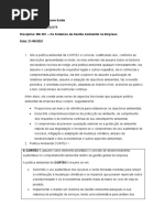 Os Sistemas de Gestão Ambiental Na Empresa-MA301