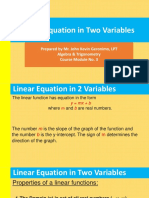 AALTRIGO - CM3 - Linear Equation in Two Variables