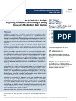 Dengue Fever: A Statistical Analysis Regarding Awareness About Dengue Among University Students in Azad Kashmir