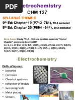 Electrochemistry: Syllabus Theme 5