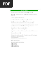 PL / SQL Cursors