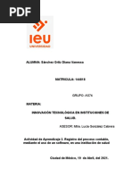 Actividad de Aprendizaje 2. Registro Del Proceso Contable, Mediante El Uso de Un Software, en Una Institución de Salud