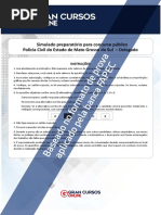 PC Ms 1 Simulado Delegado Folha de Respostas