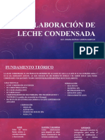 Elaboración de Leche Condensada Laboratorio