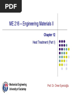 ME 216 - Engineering Materials II: Heat Treatment (Part I)