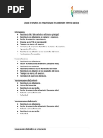 Listado de Pruebas Minimas SAT