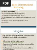 Chap 2: Bases of International Marketing: Learning Outcomes