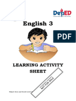 English 3: Learning Activity Sheet