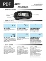 Endurance Ii: 1. Buttons Overview: Quick-Start Guide