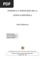 Fonetica y Fonologia de La Lengua Española