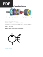 Hydraulic Pump Calculations