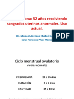 Clormadinona 52 Años Resolviendo Sangrados Uterinos Anormales. Uso Actual - REV.GLCP