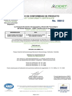 Certificado Acsr