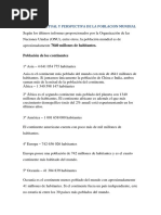 Situacion Actual y Perspectiva de La Poblacion Mundial