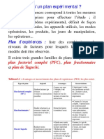 Plans D'expériences - Cours 2