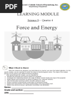 Learning Module: Force and Energy