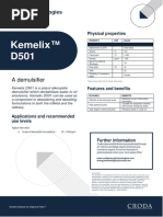 Kemelix ™ D501: A Demulsifier