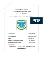 Pesticides-Fertilizers Interaction On Soil