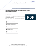 Human Development As A Central Goal For Human Resource Development