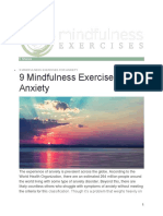 9 Mindfulness Exercises For Anxiety