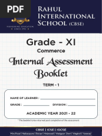 Grade - XI: Rahul International School