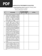 Casuística Aspectos Generales Del Procedimiento de Selección