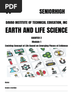 Quarter 2 - Module 1 - EARTH AND LIFE SCIENCE 