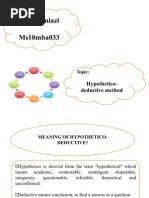 Hypothetico Deductive Method