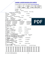 Stars Academy Lahore Bahawalpur Campus: Q.1 A) Pick The Correct Form of Verb