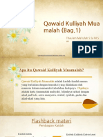 Kaidah Kulliyah Muamalah I