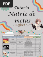 Tutoría - Matriz de Metas