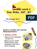 Instalasi Listrik I Pertemuan 2 (Keselamatan Kerja)