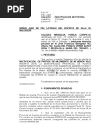 Demanda de Rectificacion de Partida SOLEDAD PAREJA