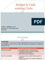 Lecture 7-8 Cash Budget - Cash Operating Cycle