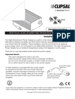 Installation Instructions - F2022 - 01 - C-Bus Multi Room Audio Amplifier High Temperature Power Supply, 10385341