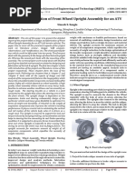 Design & Fabrication of Front Wheel Upright Assembly For An ATV