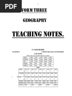 Geography Notes Form 3