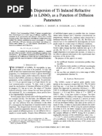 Wavelength Dispersion of Ti Induced Refractive Index Change in LiNbO3as A Function of Diffusion Parameters