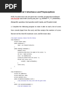 Tutorial 5 Inheritance and Polymorphism: ! Name It With "Your ID - Name - Date", E.G. 20191963 - 20211108